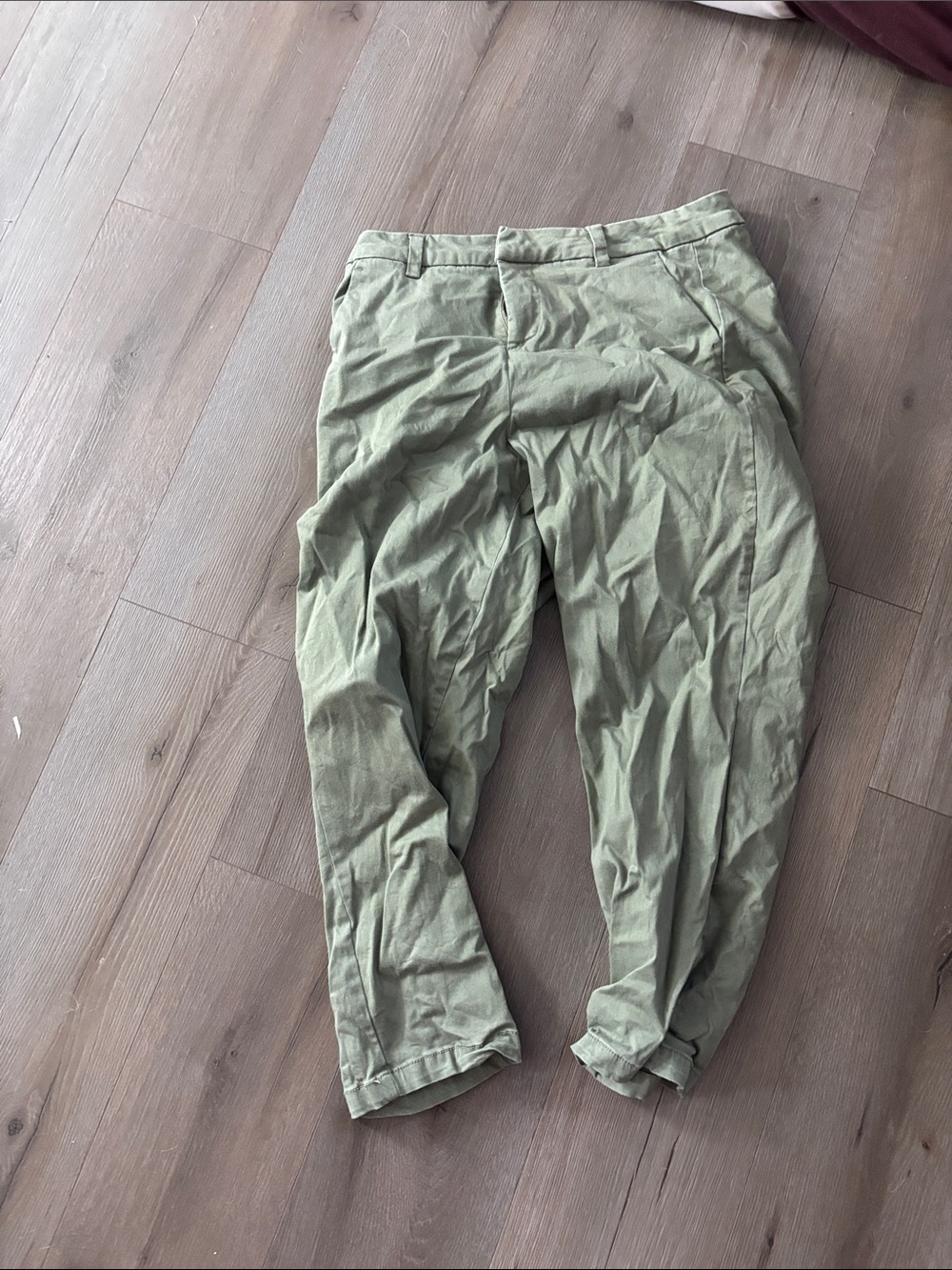 Olive Green Women's Chino Pants